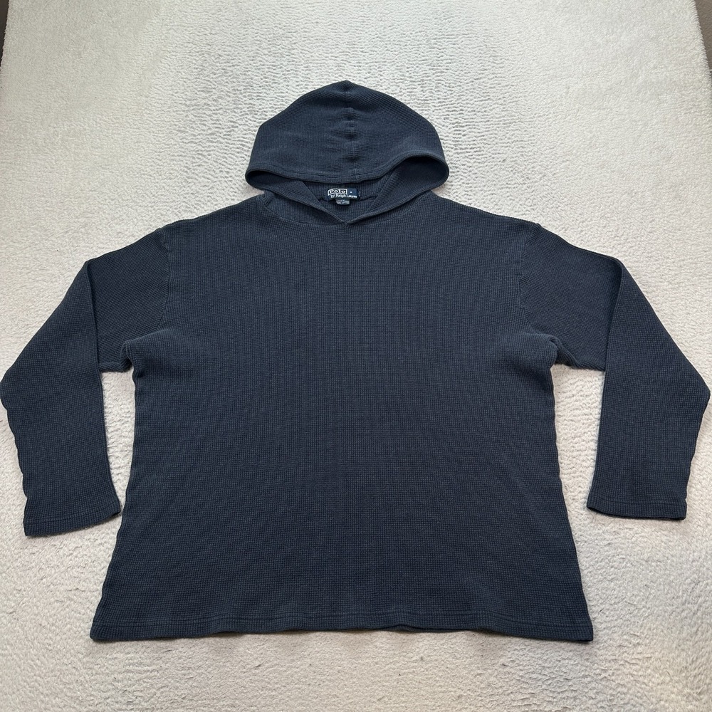 Polo Ralph Lauren Hoodie Men's Size XL Pullover Sweatshirt Thermal Waffle